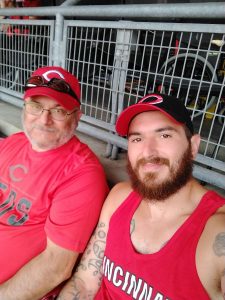 Got to go watch the reds get slaughtered with my dad tryin to repair them bridges had a great day